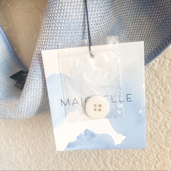 Majorelle Revolve Addy Cropped Halter Top Blue White XL NWT - Picture 8 of 9